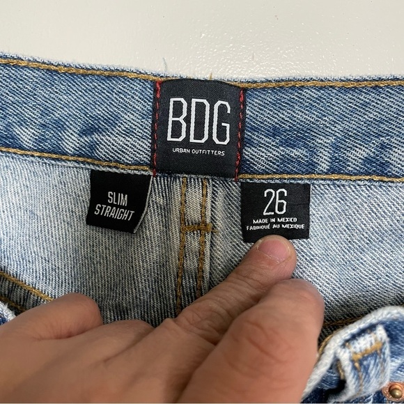 BDG slim Straight patch work jeans 26 - Picture 4 of 12